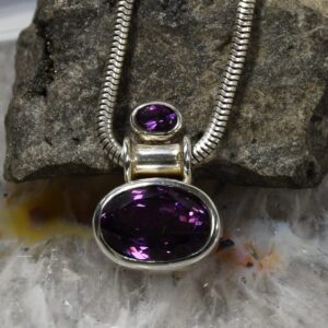 Amethyst Anhänger, 925er Silber, Edelsteinanhänger (15622), Edelsteinschmuck