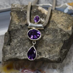 Amethyst Anhänger, 925er Silber, Edelsteinanhänger (15623), Edelsteinschmuck