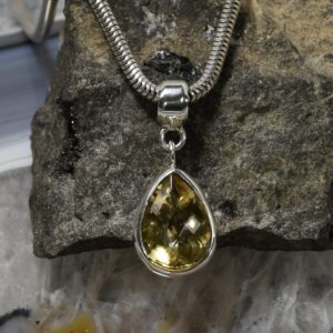 Citrin Anhänger, 925er Silber, Edelsteinanhänger (15636), Edelsteinschmuck