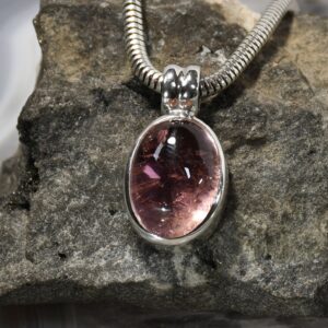 Turmalin Anhänger, 925er Silber, Edelsteinanhänger (15987), Edelsteinschmuck