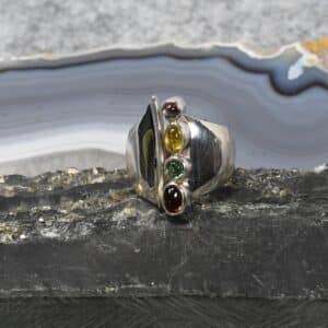 Turmalin Ring, 925er Silber, Edelsteinring (24082), Edelsteinschmuck