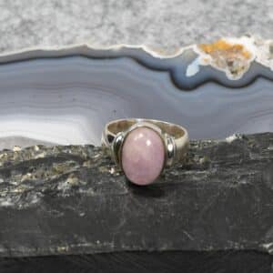 Kunzit Ring, 925er Silber, Edelsteinring (24091), Edelsteinschmuck