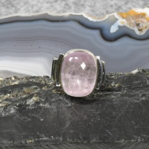 Kunzit Ring, 925er Silber, Edelsteinring (24092), Edelsteinschmuck