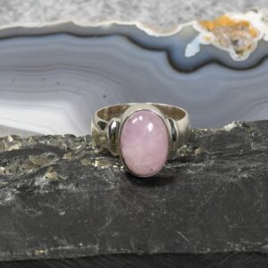 Kunzit Ring, 925er Silber, Edelsteinring (24093), Edelsteinschmuck