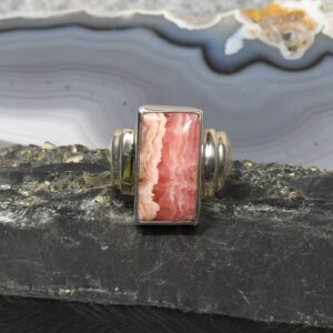 Rhodochrosit Ring, 925er Silber, Edelsteinring (24095), Edelsteinschmuck