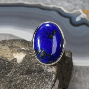 Lapislazuli Ring, 925er Silber, Edelsteinring (24130), Edelsteinschmuck