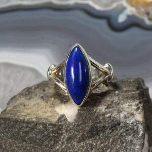 Lapislazuli Ring, 925er Silber, Edelsteinring (24134), Edelsteinschmuck