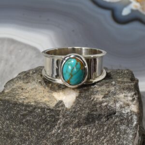 Türkis Ring, 925er Silber, Edelsteinring (24137), Edelsteinschmuck