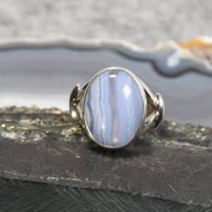 Chalcedon Ring, 925er Silber, Edelsteinring (24267), Edelsteinschmuck