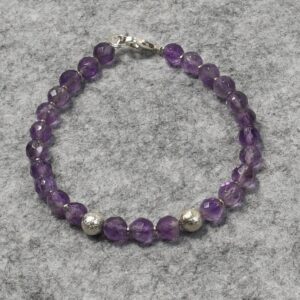 Amethyst Armband, Edelstein Armband (A719), 925er Silber