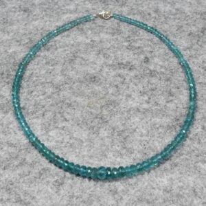 Apatit Halskette, Edelsteinhalskette (K2268), 925er Silber, Edelsteinschmuck