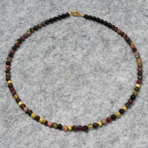 Turmalin Halskette, 925er Silber, Edelsteinhalskette (K2273), Edelsteinschmuck
