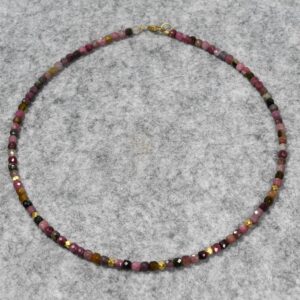 Turmalin Halskette, 925er Silber, Edelsteinhalskette (K2276), Edelsteinschmuck