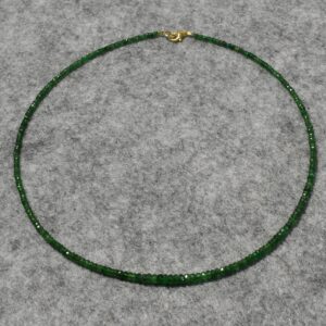 Tsavorit Halskette, 925er Silber, Edelsteinhalskette (K2347), Edelsteinschmuck