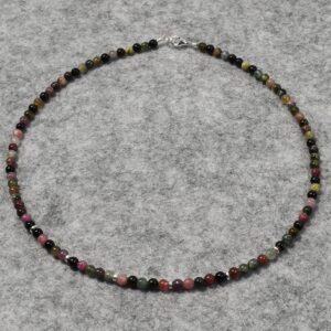 Turmalin Halskette, 925er Silber, Edelsteinhalskette (K2353), Edelsteinschmuck