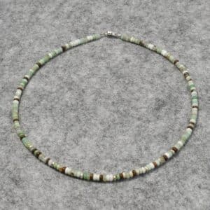 Andenopal Halskette, 925er Silber, Edelsteinhalskette (K2365)